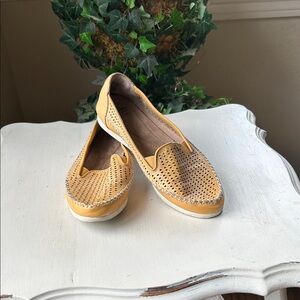 Origins Mustard Perforated Slip On Loafers